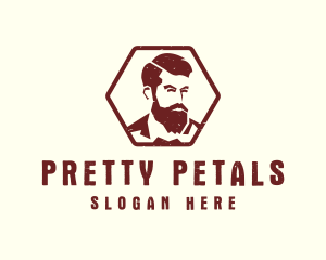 Beard Man Gentleman logo design