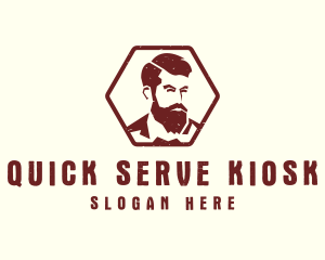 Beard Man Gentleman logo design