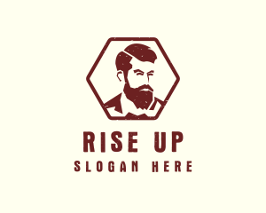 Beard Man Gentleman logo design