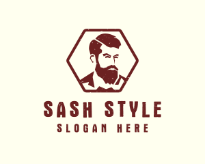 Beard Man Gentleman logo design