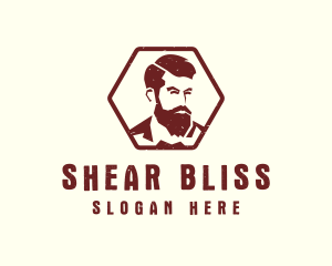 Beard Man Gentleman logo design