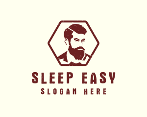 Beard Man Gentleman logo design