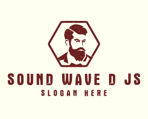 Hippy - Beard Man Gentleman logo design