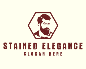 Beard Man Gentleman logo design