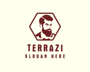 Beard Man Gentleman logo design