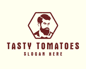 Beard Man Gentleman logo design