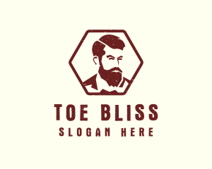 Beard Man Gentleman logo design