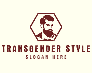 Beard Man Gentleman logo design