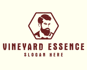 Beard Man Gentleman logo design