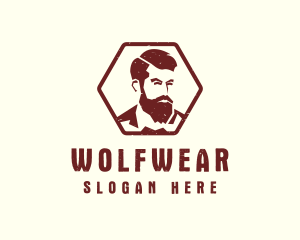 Beard Man Gentleman logo design