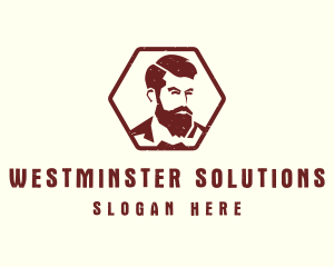 Beard Man Gentleman logo design