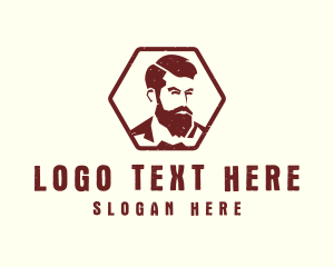 Beard Man Gentleman Logo