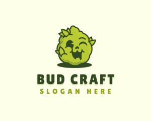 Bud - Winking Marijuana Organic logo design