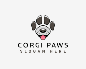 Dog Paw Character logo design