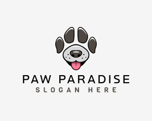 Dog Paw Character logo design