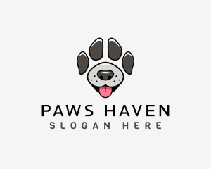 Dog Paw Character logo design