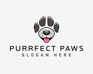 Dog Paw Character logo design