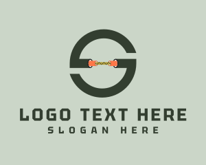 Cable Man - Cable Wire Letter S logo design