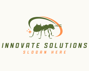 Swoosh Ant Insect logo design