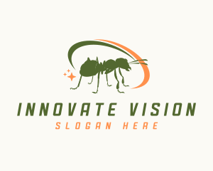 Swoosh Ant Insect logo design