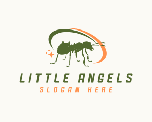 Sparkle - Swoosh Ant Insect logo design