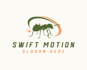 Swoosh Ant Insect logo design