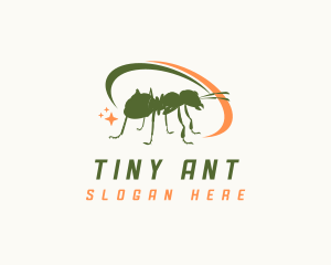 Swoosh Ant Insect logo design