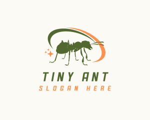 Ant - Swoosh Ant Insect logo design