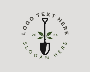 Landscaping Shovel Garden Logo