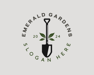 Landscaping Shovel Garden logo design