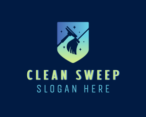 Mop - Cleaning Squeegee Mop logo design