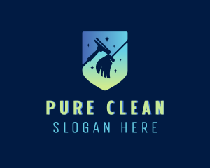 Cleaning Squeegee Mop logo design