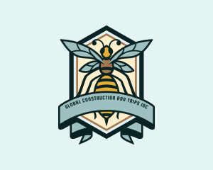 Organic - Hornet Bee Insect logo design