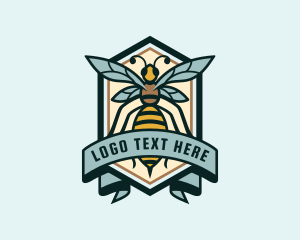 Emblem - Hornet Bee Insect logo design