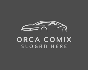 Drag Racing - Gray Sports Car logo design