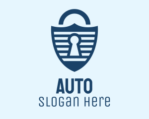 Lock Shield Stripe Logo