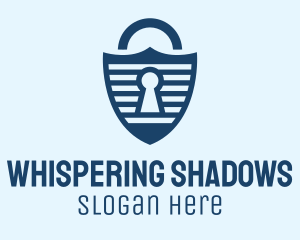 Secret - Lock Shield Stripe logo design