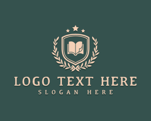 School Library Book Logo