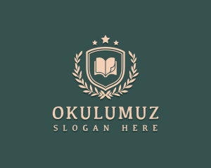 School Library Book logo design