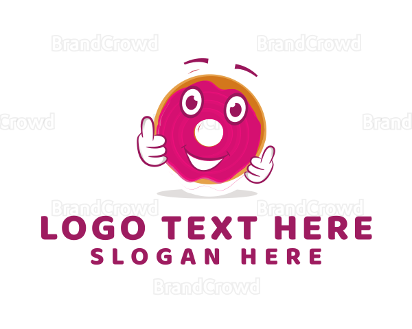 Donut Pastry Cartoon Logo