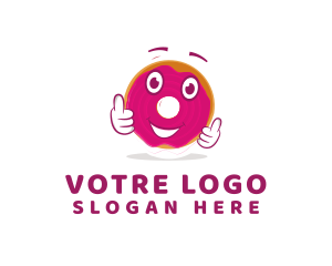 Cartoon - Donut Pastry Cartoon logo design