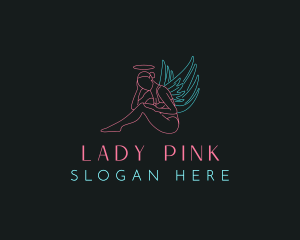 Beauty Lady Angel logo design