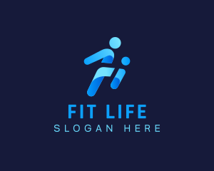 Football Fitness Athlete logo design