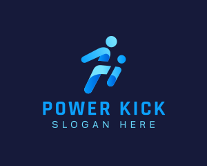 Kick - Football Fitness Athlete logo design