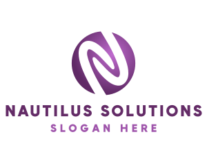 Purple Startup Letter N logo design