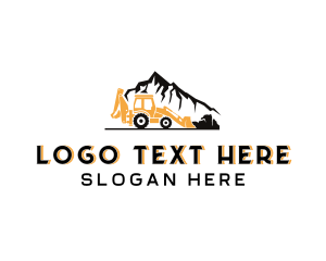 Digging - Mountain Excavator Contractor logo design