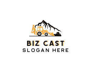 Mountain Excavator Contractor Logo