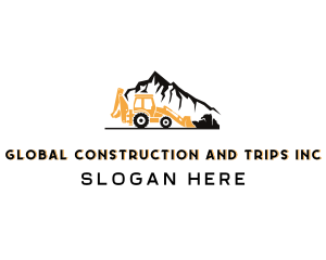 Mountain Excavator Contractor Logo