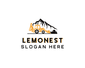 Mountain Excavator Contractor Logo