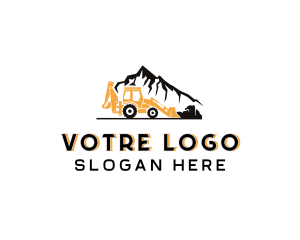 Mountain Excavator Contractor Logo